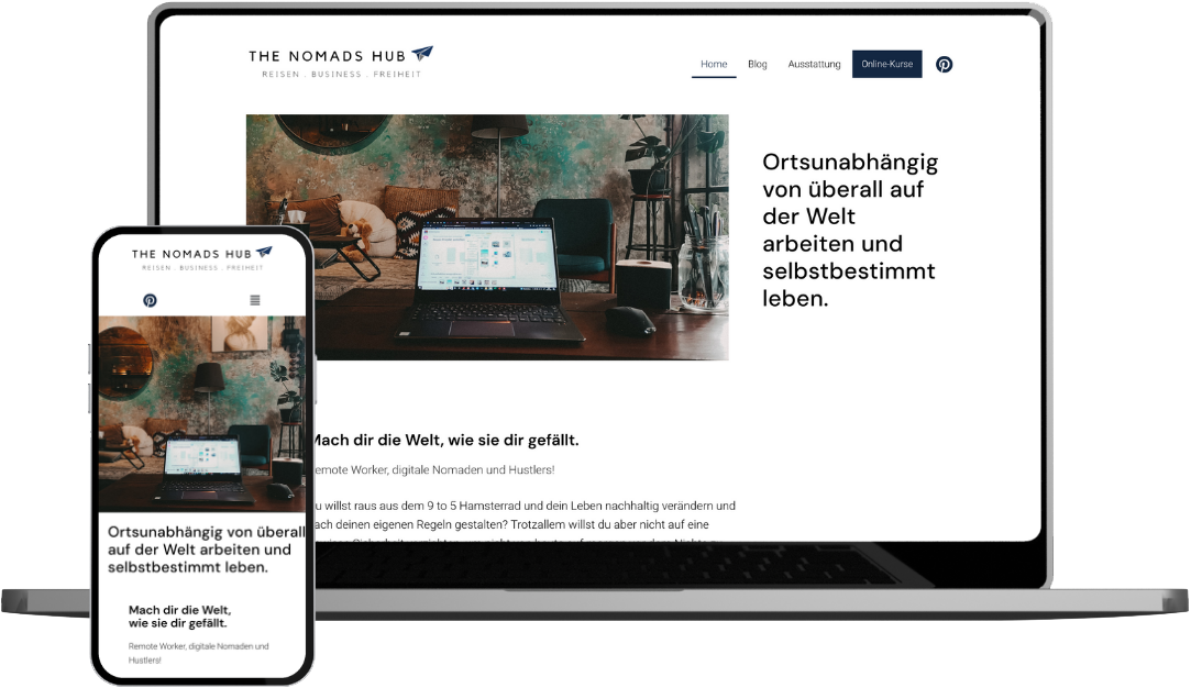 The Nomads Hub - Mockup | Website Erstellung | Pagebuilder | Webseiten machen lassen | Braunschweig | Wolfsburg